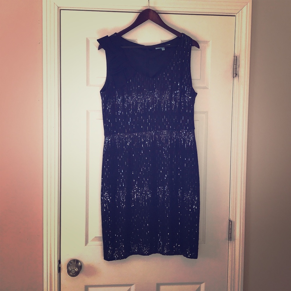 Navy Blue Sequin Cocktail dress